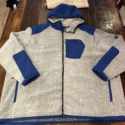 Columbia Men's Arctic Crest Sherpa Full Zip Jacket Titanium Men’s 2XT - Image 1 of 4