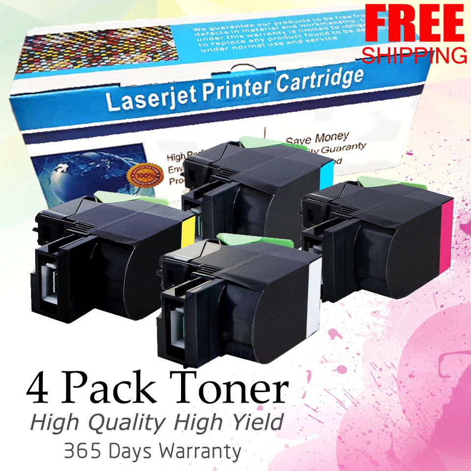 4 PK CMYK Color Toner Set For Lexmark 701XY 701XC 701XM 701XK CS510DTE CS510DE - Image 1 of 1