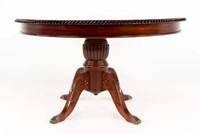 Mesa consola central Baker Furniture contemporánea de caoba con patas Foto 1 de 4