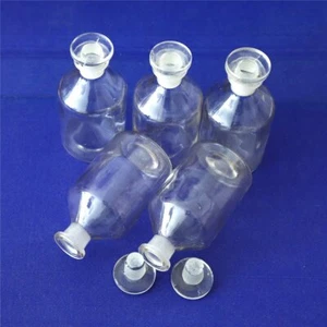 5 Stück Enghalsflasche mit Stöpsel/ Apothekerflasche - Klarglas - 100 ml - Bild 1 von 5