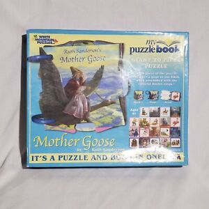 White Mtn Mother Goose Giant Puzzle and Book in One 20 Piece Complete USA Made