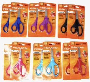 New Fiskars 5in.  Kids Scissor Pointed Tip Safety Edge Blades Lot of 12 - Picture 1 of 2