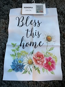 "Brandneu Sonoma Gartenflagge Bless This Home hübsche Blumen Blumen Blumenmuster 12,5"" x 18""" - Bild 1 von 7