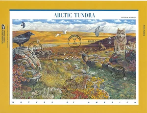 Scott #3802...37 Cent...Arctic Tundra ...First Day of Issue...Sheet of 10 - Picture 1 of 2