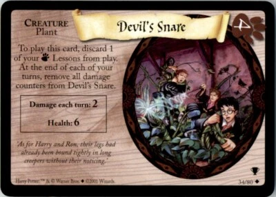 Wizards of the Coast Harry Potter Quidditch Cup 2001 Devil's Snare No. 34 - Image 1 of 2