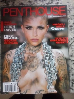 Penthouse july 2018 w/ leigh raven&former hells angel george christie - Image 1 of 2