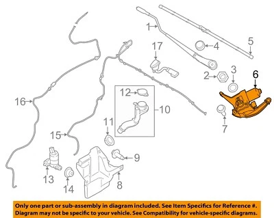 Componentes limpiaparabrisas Ford OEM 14-18 Transit Connect-motor limpiaparabrisas DT1Z17508C Foto 1 de 2