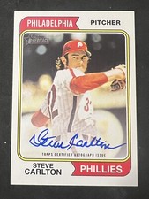 2023 Topps Heritage 1974 Redux Steve Carlton Auto Phillies #74RO-SC (460) HOF