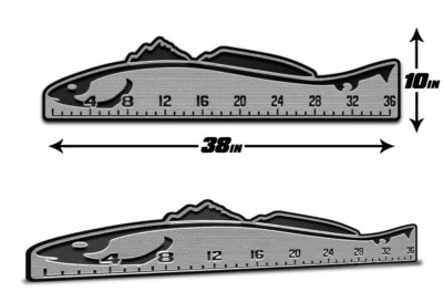 Fish Ruler 36” Measuring | Peel & Stick - SeaDek Marine EVA Mat - SG/B Redfish - Image 1 of 4