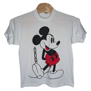 T-shirt vintage Walt Disney Topolino XL Auburn Alabama Tigers College bianca - Foto 1 di 11