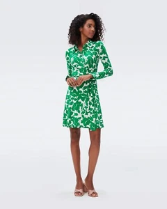 DVF Didi Dress in Flora Nocturna Green size xxs - Picture 1 of 8