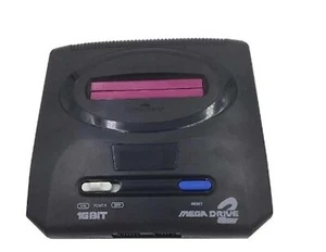 Sega Mega Drive 2 retro Spielekonsole - Schwarz (PAL) 2 Controller und 2 Spiele - Bild 1 von 4