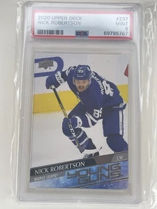 🍁 Nick Robertson PSA 9 💎 2020-21 Upper Deck #237 Young Guns Rookie RC Toronto - Bild 1 von 2