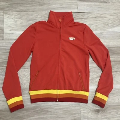 Old Navy Red Jacket ON94 Zip-Up Girls Youth Size 12 Small Racing Striped Bomber - Image 1 of 4