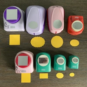 Lotto di 8 taglierine per carta MARVY Uchida ovali smerlati quadrati e rettangolari - Foto 1 di 8