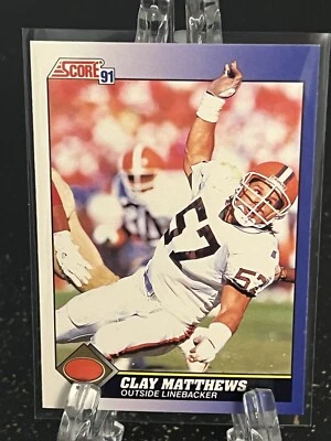 CLAY MATTHEWS-----1991 SCORE-----CLEVELAND BROWNS----FREE SHIPPING - Image 1 of 2