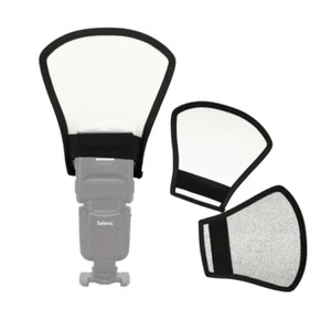 Universal Flash Diffuser Softbox Silver/White Reflector for Speedlight Speedlite - Picture 1 of 9