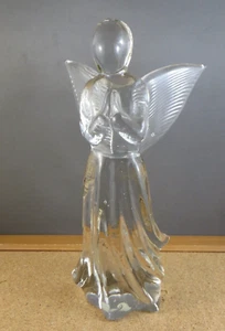 Vintage Lefton #07897 Kristallklar Glas Weihnachten Engel 9" Figur - Bild 1 von 13