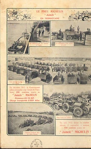 CLERMONT-FERRAND MICHELIN PNEU TYRE ITALIAN ARMY TRIPOLI LIBIA PUBLICITE 1913 - Picture 1 of 1