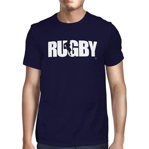 1Tee Herren Rugby Player Silhouette T-Shirt - Bild 1 von 24