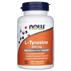 Now Foods L-Tyrosine 500 mg, 120 gélules - Imagen 1 de 4