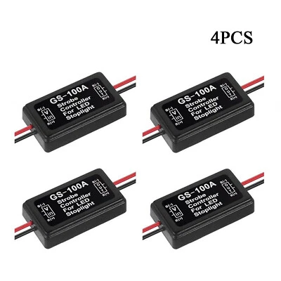 Módulo intermitente de caja de controlador estroboscópico de flash de 4 piezas para luz de freno trasera LED Foto 1 de 4