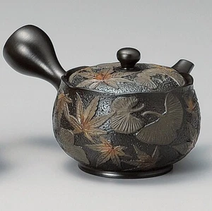 Tokoname ware Japanese Teapot Autumn leaves Ginkgo Kyusu 200ml Y542 by Takeharu - Picture 1 of 11