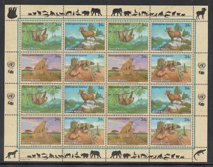 UN UNO United Nations N.Y. Vienna Geneva Endangered Species MNH 3 sheet 2002 - Picture 1 of 3