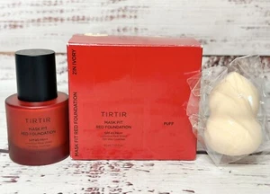 (21N IVORY) TIRTIR Mask Fit Red Foundation SPF40 PA++ 30ml + PUFF Tir Tir - Picture 1 of 2