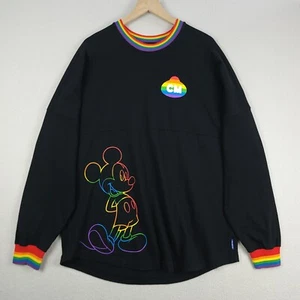 Disney PRIDE Spirit Jersey Adult XL Black Cast Member Exclusive Rainbow LGBTQ - Picture 1 of 15