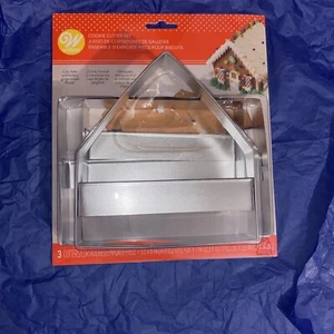 Wilton Gingerbread House Cookie Cutter Set 3ps Set Christmas 6" x 5.5" Sealed - Picture 1 of 2