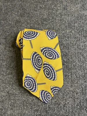 Vintage Polo Ralph Lauren Umbrella Geometric Tie, Cotton Silk USA Made - Image 1 of 4