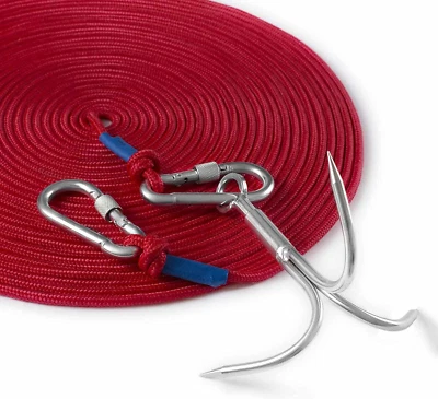 Grapple Hook with Rope-Includes Nylon Rope 6/8/10Mm 50Ft,Functional Grappling Ho - Image 1 of 4
