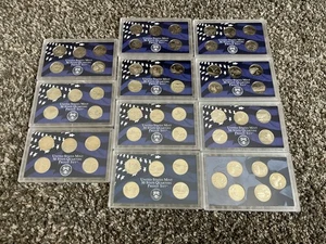 (11) 1999-2009 US Mint 50 State Quarter & Territories Proof Set Lot NO BOX/COA - Picture 1 of 8