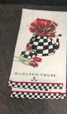 MACKENZIE CHILD'S TULIP KETTLE DISH TOWEL - Image 1 of 3
