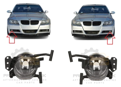 NEW FOR BMW 3 E90 M-SPORT 2004-2008 FRONT BUMPER FOGLIGHT LAMP PAIR SET - Image 1 of 4