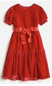 Sz 8 CREWCUTS Red Velvet Dress Girls BM585 - Picture 1 of 11