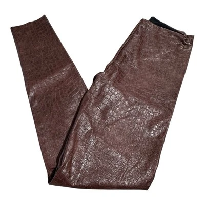 Commando Croc High Rise Belly Control Leggings Women’s M Faux Leather Snake - Image 1 of 4