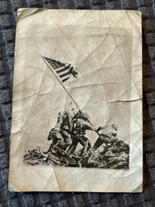 Period Photo Of The Flag Raising At Iwo Jima-US Propaganda  - Picture 1 of 9