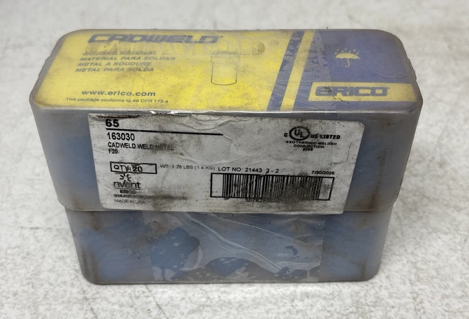 New ListingQTY 20 NVENT Erico Cadweld # 65 163030 F20 Weld Welding Material
