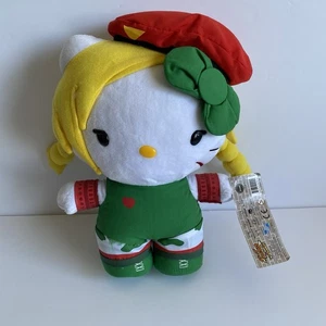 Hello Kitty x Street Fighter Cammy Plush Doll 2012 Sanrio Capcom 10” Limited Ed - Picture 1 of 7