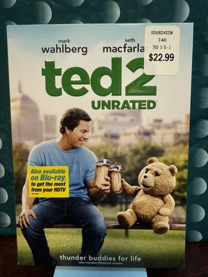 Ted 2 (DVD, 2015) with sleeve, Mark Wahlberg Seth Macfarland Foto 1 de 2