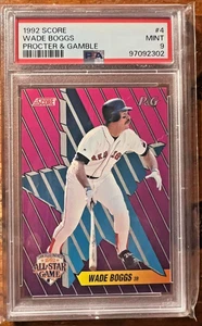 WADE BOGGS 1992 Score PROCTER & GAMBLE #4 Boston Red Sox ALL-STAR PSA 9 - Picture 1 of 1