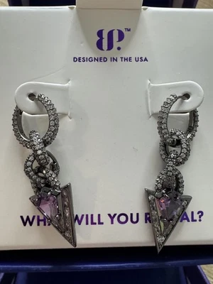 Hermosos pendientes BP Sirens Waters Of Fate amatista nuevos en caja hematita  Foto 1 de 2