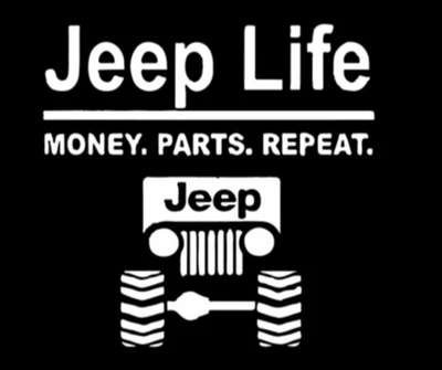 吉普岩石贴花 - 100% 防水保证持久! 4x4 白色或黑色 — 第 1/2 张图片