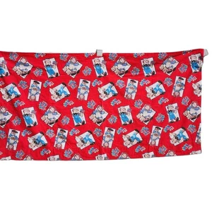 Cortina de franela roja de franela roja hecha a mano vintage Raggedy Anne And Andy  - Imagen 1 de 7