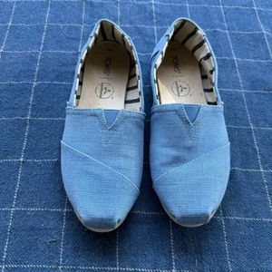 Toms Alpargata Damen Slipper Freizeitschuhe Größe 7 blau leicht & bequem - Bild 1 von 6