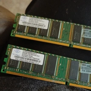 512MB 2x256MB DDR-400 NANYA PC-3200 NT256D64S88C0G-5T Desktop Memory Kit DDR1 - Picture 1 of 1