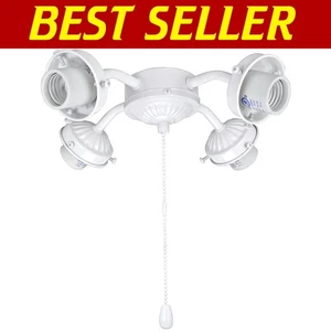 Modern White Ceiling Fan Fitter Kit with Easy Remote Control - LED Compatible - Picture 1 of 6