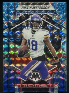 2023 Panini Mosaic Justin Jefferson National Pride Blue Mosaic #265 - Vikings - Picture 1 of 2